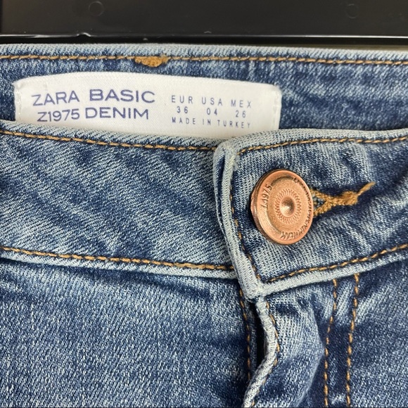 Zara Basic sequin pocket skinny jeans US 4 - Picture 4 of 5